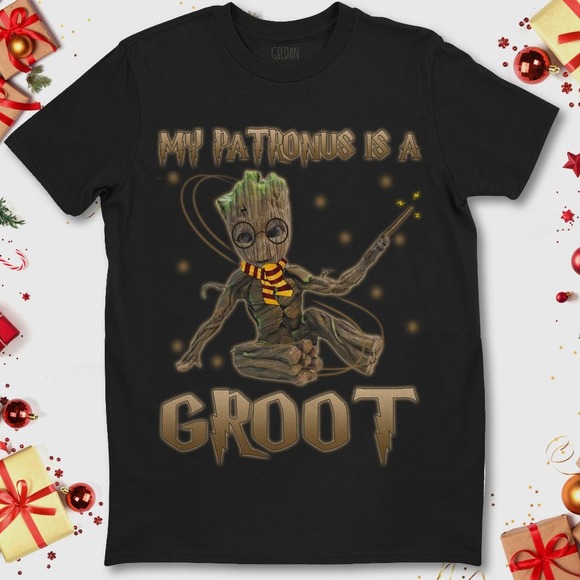 Star Wars Groot My Patronus is A Groot Unisex T-Shirt For Men Women - Picture 1 of 2